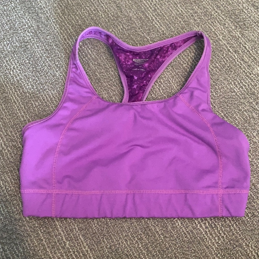 purple sports bra